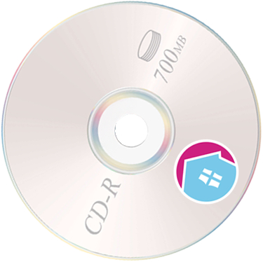 CD with The House Rewind sticker